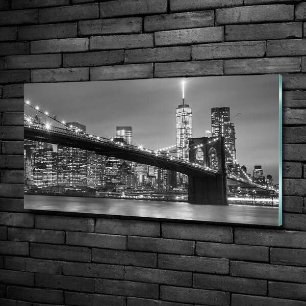Üvegfotó New york éjjel