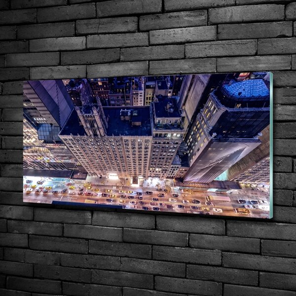 Üvegfotó New york éjjel
