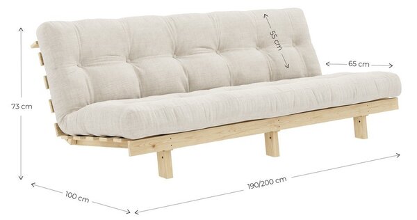Sárga kordbársony kanapé 200 cm Lean – Karup Design