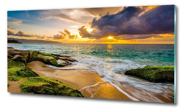 Üvegkép nyomtatás Sunset tengeren