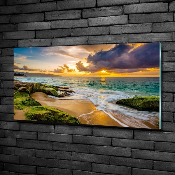 Üvegkép nyomtatás Sunset tengeren
