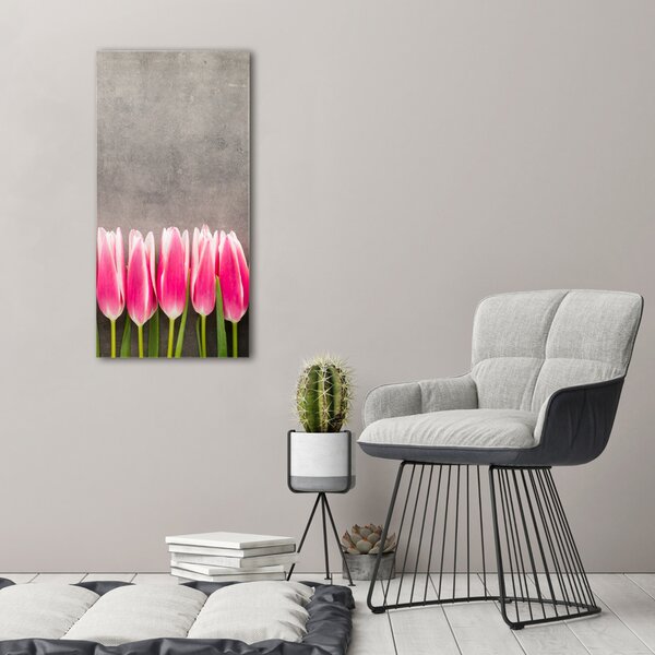 Vászonkép nyomtatás Rózsaszín tulipánok