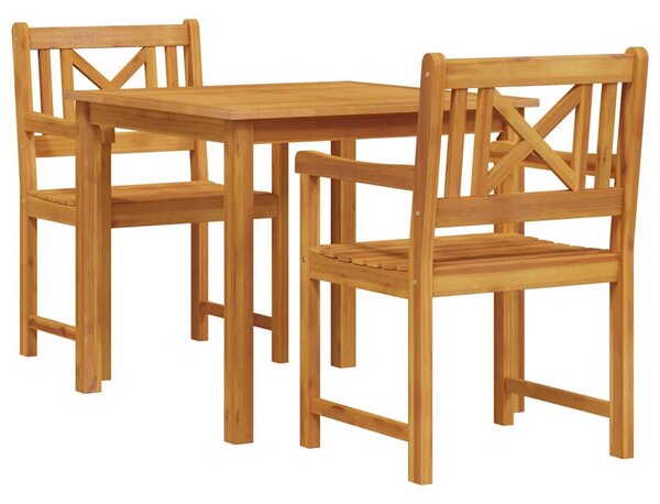 Kert étkező szett 3 pcs Barna Tömör akácfa