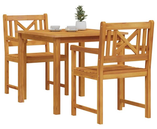 Kert étkező szett 3 pcs Barna Tömör akácfa