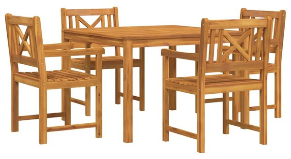 Kert étkező szett 5 pcs Barna Tömör akácfa