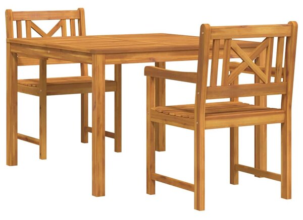 Kert étkező szett 3 pcs Barna Tömör akácfa