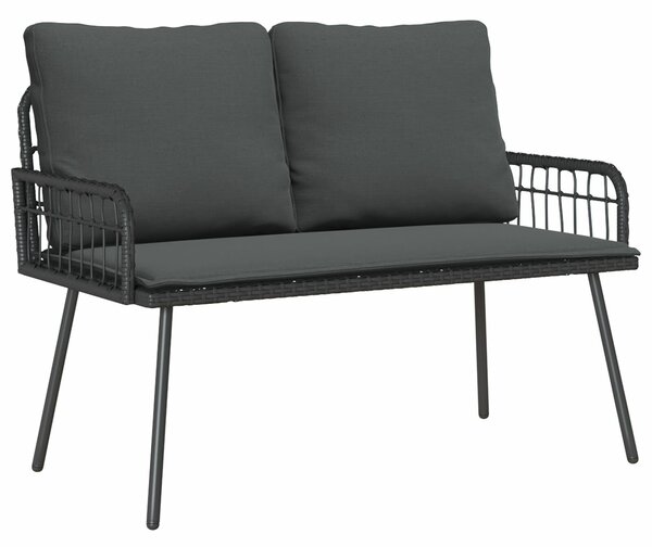VidaXL Kerti pad párnával Szürke 114 x 64 x 78cm Fém