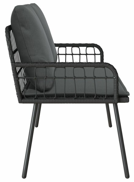 VidaXL Kerti pad párnával Szürke 114 x 64 x 78cm Fém