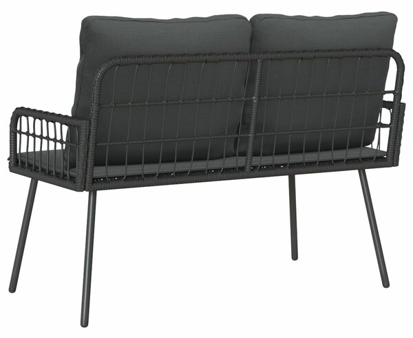 VidaXL Kerti pad párnával Szürke 114 x 64 x 78cm Fém