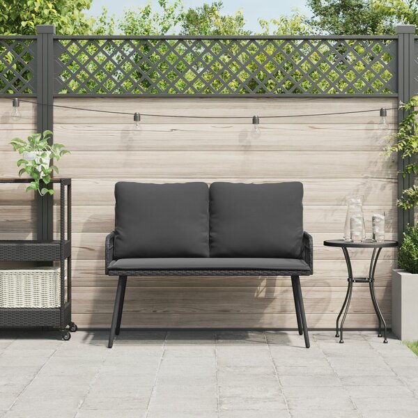 VidaXL Kerti pad párnával Szürke 114 x 64 x 78cm Fém