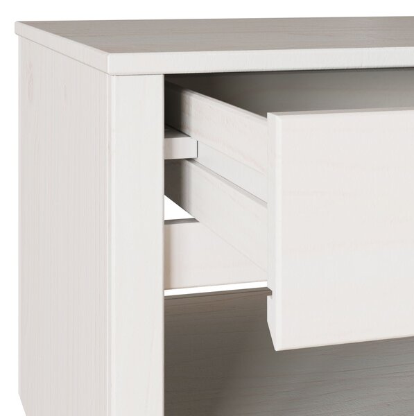 VidaXL Oyster White Fa Közepes Dohányzóasztal Négyszögletes Modern