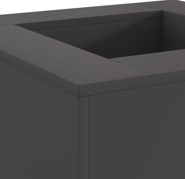 VidaXL Tűzrakó Fekete 60 x 60 x 30 cm Hidegen hengerelt acél