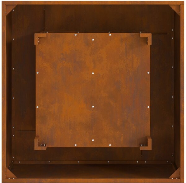 VidaXL Tűzrakó Barna 80 x 80 x 40 cm időjárásálló acél