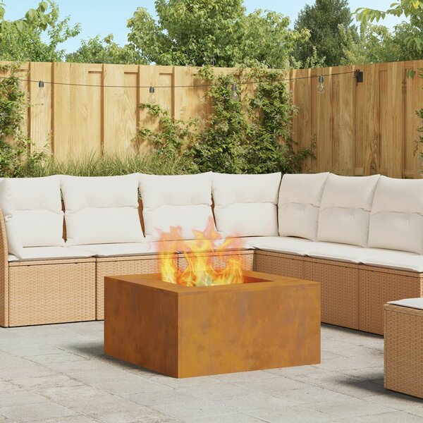 VidaXL Tűzrakó Barna 80 x 80 x 40 cm időjárásálló acél