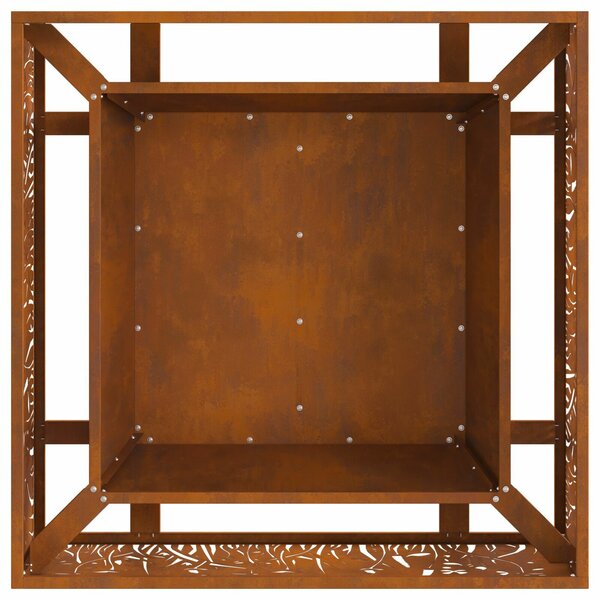 VidaXL Tűzrakó Barna 80 x 80 x 30 cm időjárásálló acél