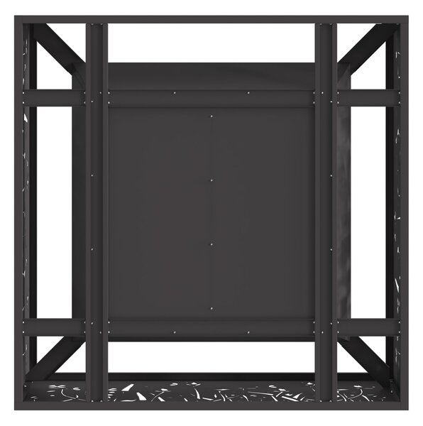 VidaXL Tűzrakó Fekete 80 x 80 x 30 cm Hidegen hengerelt acél
