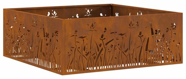 VidaXL Tűzrakó Barna 80 x 80 x 30 cm időjárásálló acél