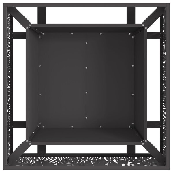 VidaXL Tűzrakó Fekete 80 x 80 x 30 cm Hidegen hengerelt acél