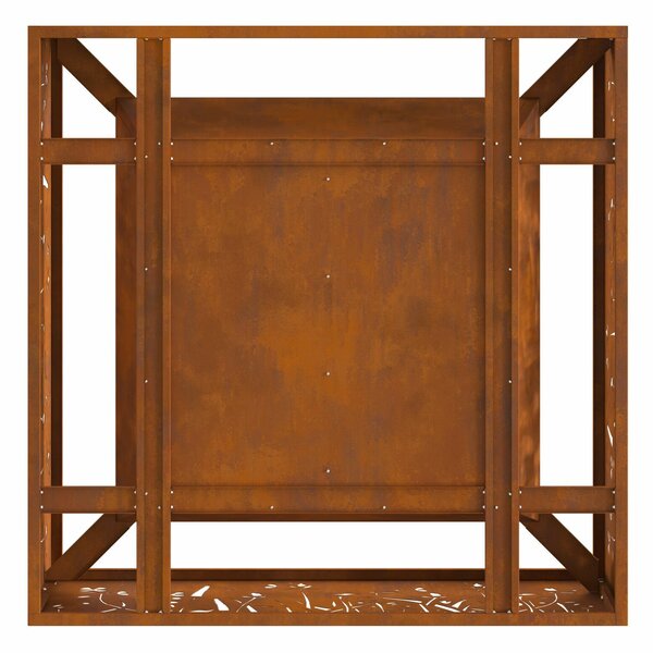 VidaXL Tűzrakó Barna 80 x 80 x 30 cm időjárásálló acél