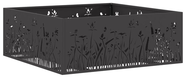 VidaXL Tűzrakó Fekete 80 x 80 x 30 cm Hidegen hengerelt acél