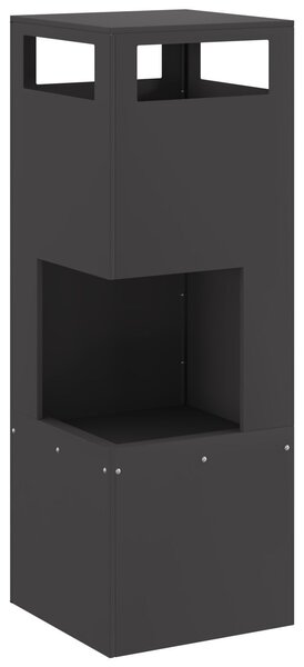 VidaXL Tűzrakó Fekete 35 x 35 x 100 cm Hidegen hengerelt acél