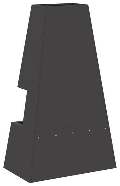 VidaXL Tűzrakó Fekete 60 x 35 x 100 cm Hidegen hengerelt acél
