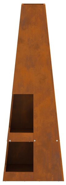 VidaXL Tűzrakó Barna 35 x 35 x 100 cm időjárásálló acél