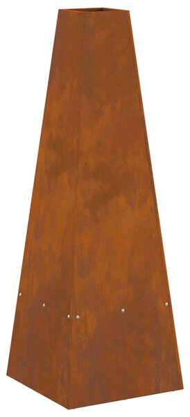 VidaXL Tűzrakó Barna 35 x 35 x 100 cm időjárásálló acél