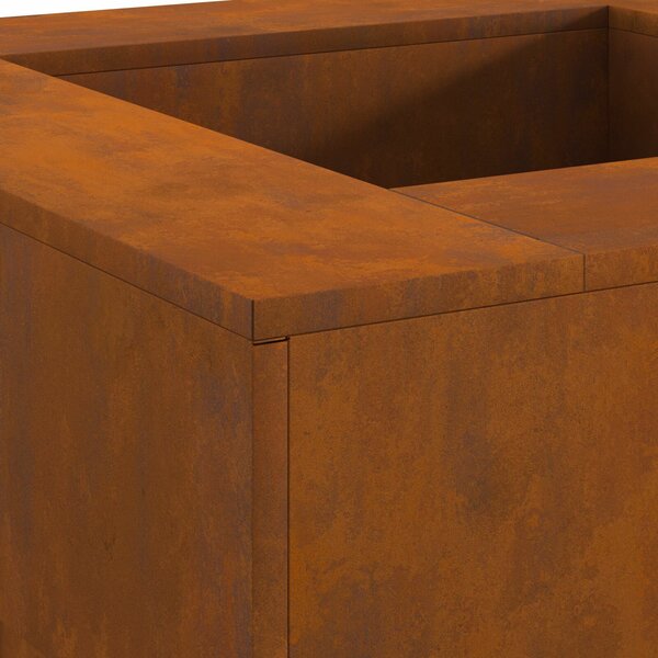 VidaXL Tűzgyújtó tál Rozsdás 80 x 80 x 40 cm Időjárásálló acél