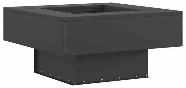 VidaXL Tűzgyújtó tál Fekete 60 x 60 x 30 cm Időjárásálló acél