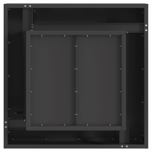 VidaXL Tűzgyújtó tál Fekete 60 x 60 x 30 cm Időjárásálló acél