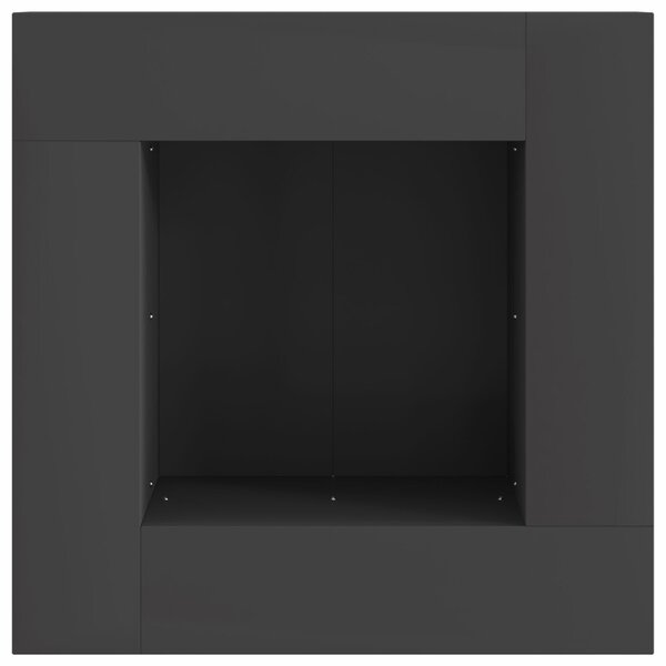 VidaXL Tűzgyújtó tál Fekete 60 x 60 x 30 cm Időjárásálló acél