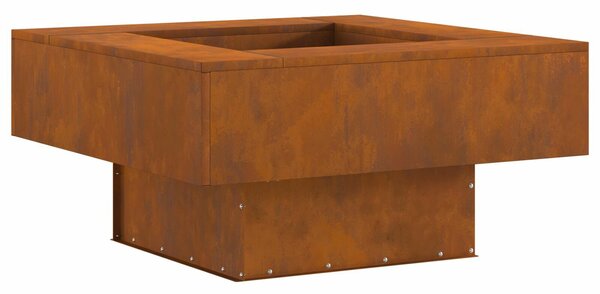 VidaXL Tűzgyújtó tál Rozsdás 80 x 80 x 40 cm Időjárásálló acél