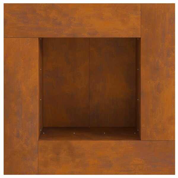 VidaXL Tűzgyújtó tál Rozsdás 80 x 80 x 40 cm Időjárásálló acél