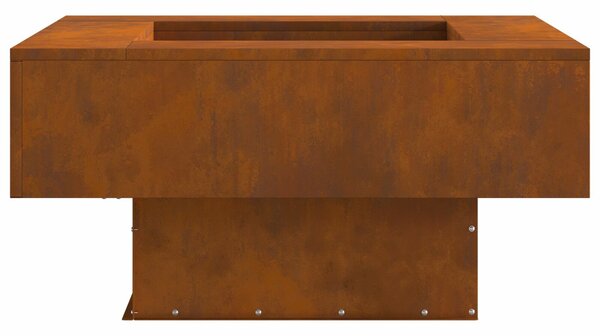 VidaXL Tűzgyújtó tál Rozsdás 80 x 80 x 40 cm Időjárásálló acél
