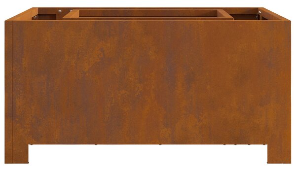 VidaXL Tűzgyújtó tál Rozsdás 60 x 60 x 30 cm Időjárásálló acél