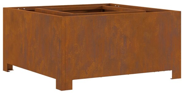 VidaXL Tűzgyújtó tál Rozsdás 60 x 60 x 30 cm Időjárásálló acél