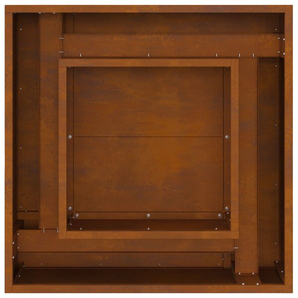 VidaXL Tűzgyújtó tál Rozsdás 60 x 60 x 30 cm Időjárásálló acél