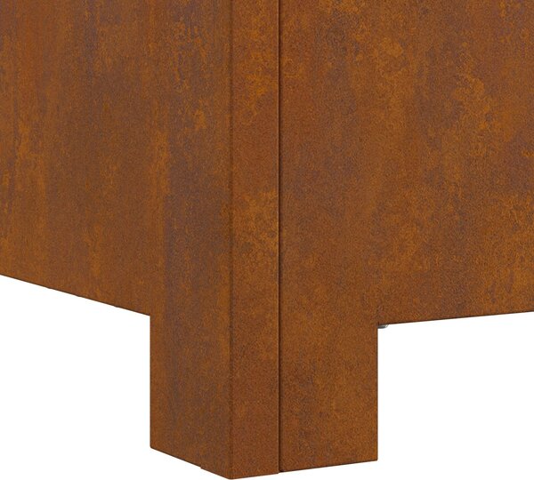 VidaXL Tűzgyújtó tál Rozsdás 60 x 60 x 30 cm Időjárásálló acél