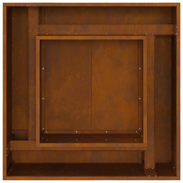 VidaXL Tűzrakó Barna 80 x 80 x 40 cm időjárásálló acél