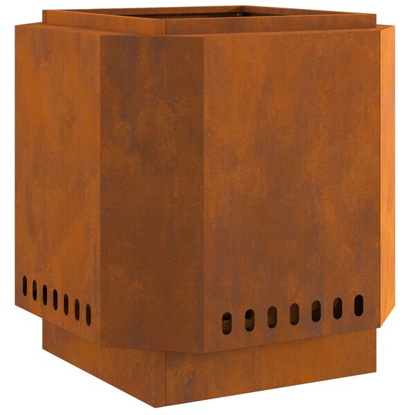 VidaXL Tűzrakó Barna 48 x 48 x 51 cm időjárásálló acél