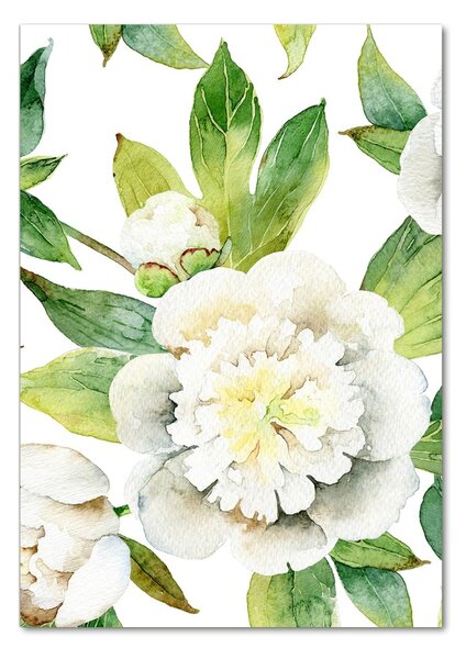 Photo kép üveg Peonies