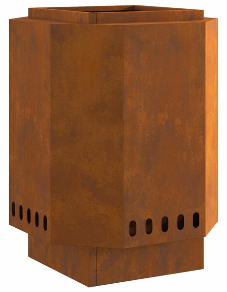VidaXL Tűzrakó Barna 38 x 38 x 51 cm időjárásálló acél