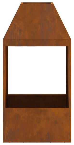 VidaXL Tűzrakó Barna 50 x 50 x 100 cm időjárásálló acél