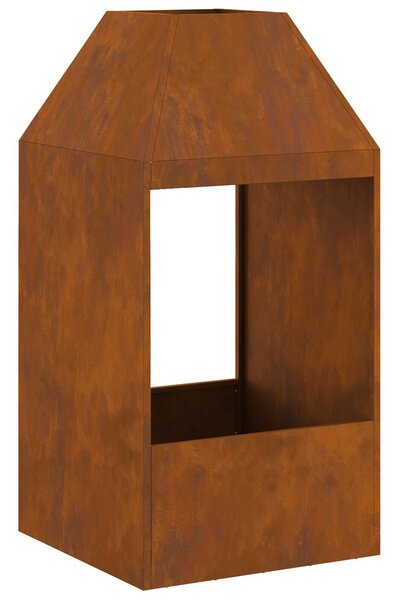 VidaXL Tűzrakó Barna 50 x 50 x 100 cm időjárásálló acél