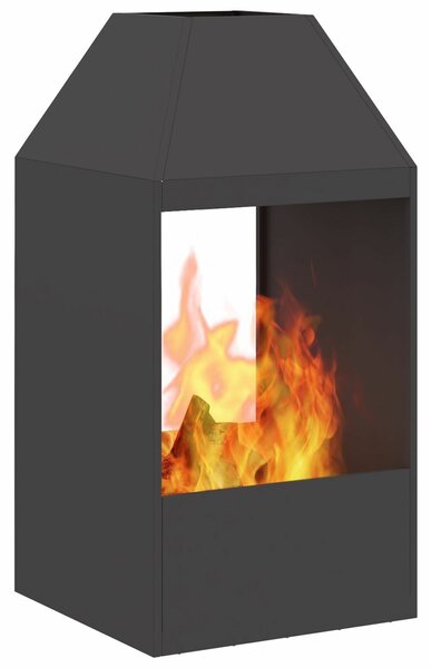 VidaXL Tűzrakó Fekete 50 x 50 x 100 cm Hidegen hengerelt acél