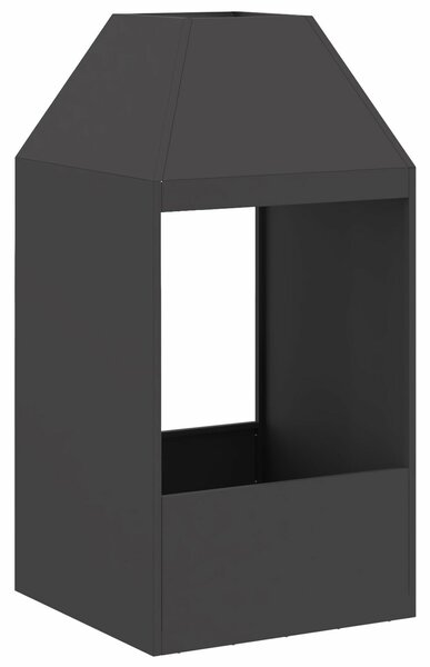VidaXL Tűzrakó Fekete 50 x 50 x 100 cm Hidegen hengerelt acél