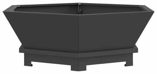VidaXL Tűzrakó Fekete 75 x 75 x 28 cm Hidegen hengerelt acél