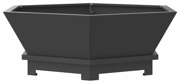 VidaXL Tűzrakó Fekete 75 x 75 x 28 cm Hidegen hengerelt acél
