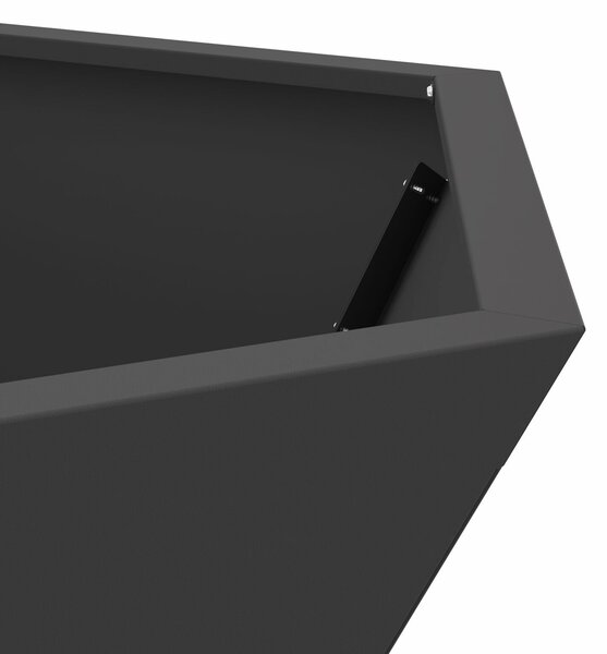 VidaXL Tűzrakó Fekete 75 x 75 x 28 cm Hidegen hengerelt acél